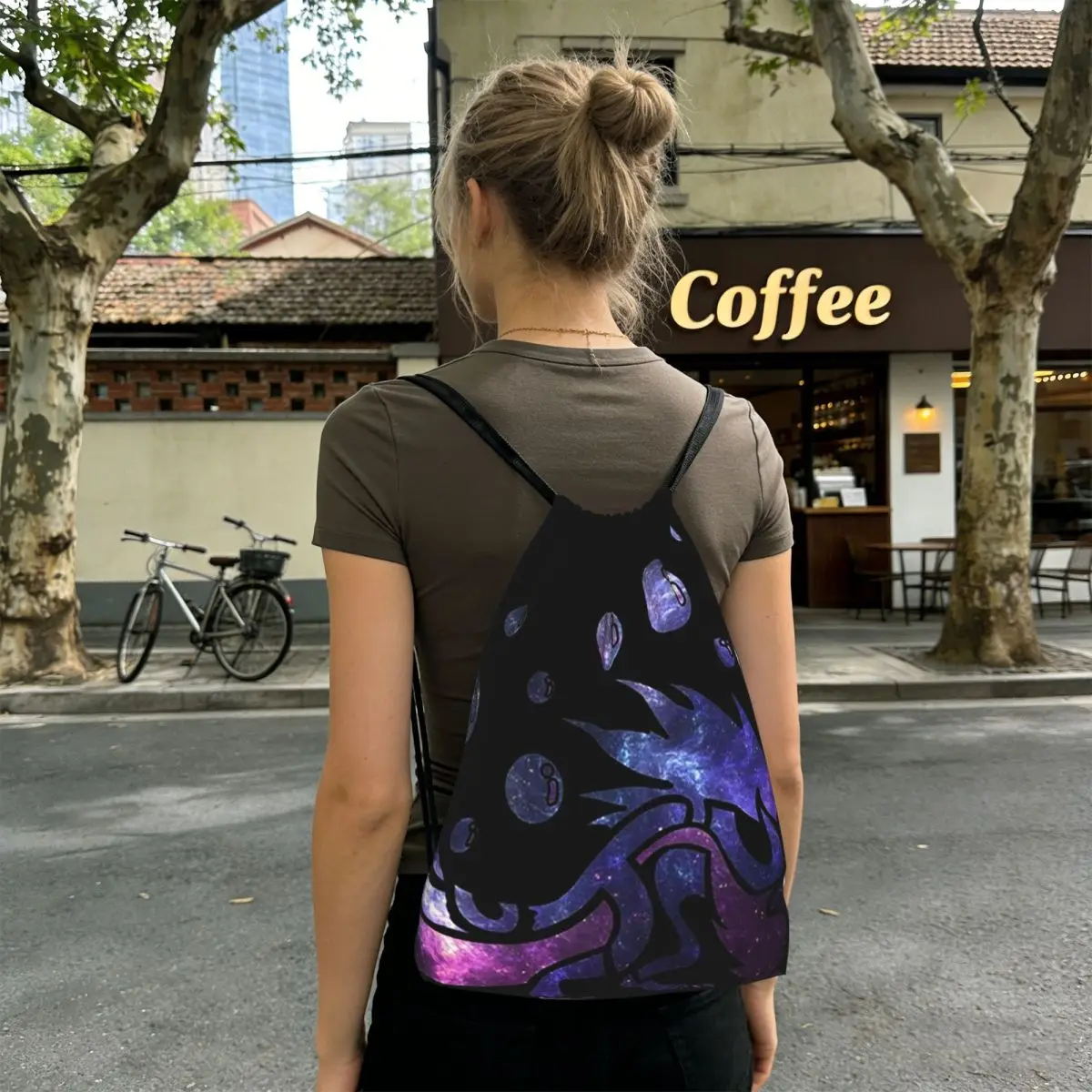 Monster Hunter World - Mizutsune Backpacks Casual Drawstring Bags Sports Bag Book Bags for Man Woman Students