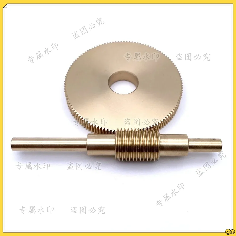 1:120 Speed Ratio Copper Brass Turbo Worm Gear Suit 120 Teeths 2019-059 12mm Bore 5mm Diameter 75mm Worm