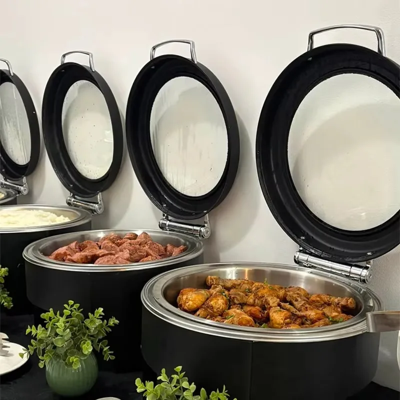 Stainless Steel Chafing Dish Commercial Hotel Buffet Warming & Holding Equipment With Insulated Stove Heating