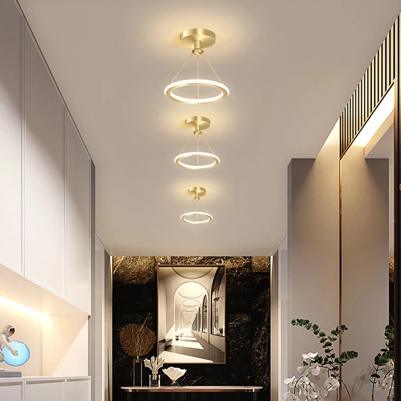 Modern And Minimalist Hallway Nordic Fish Line Hanging Entrance LED Creative Staircase Cloakroom And Balcony Lamp