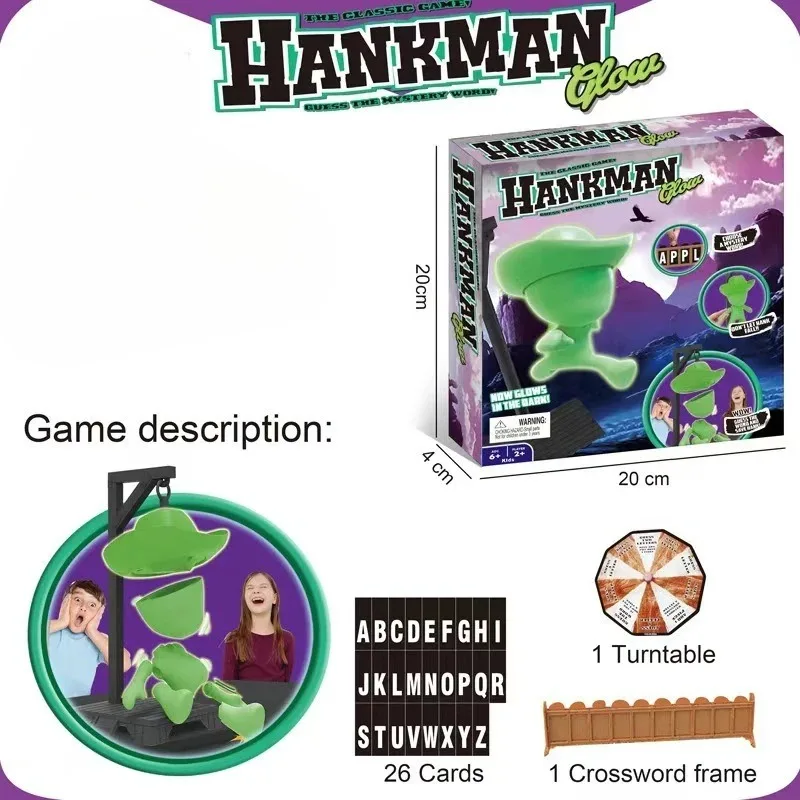 لعبة Hangman Board الترفيهية متعددة اللاعبين هي خيار مثالي للحفلات، متوفرة باللغة الإسبانية والإنجليزية