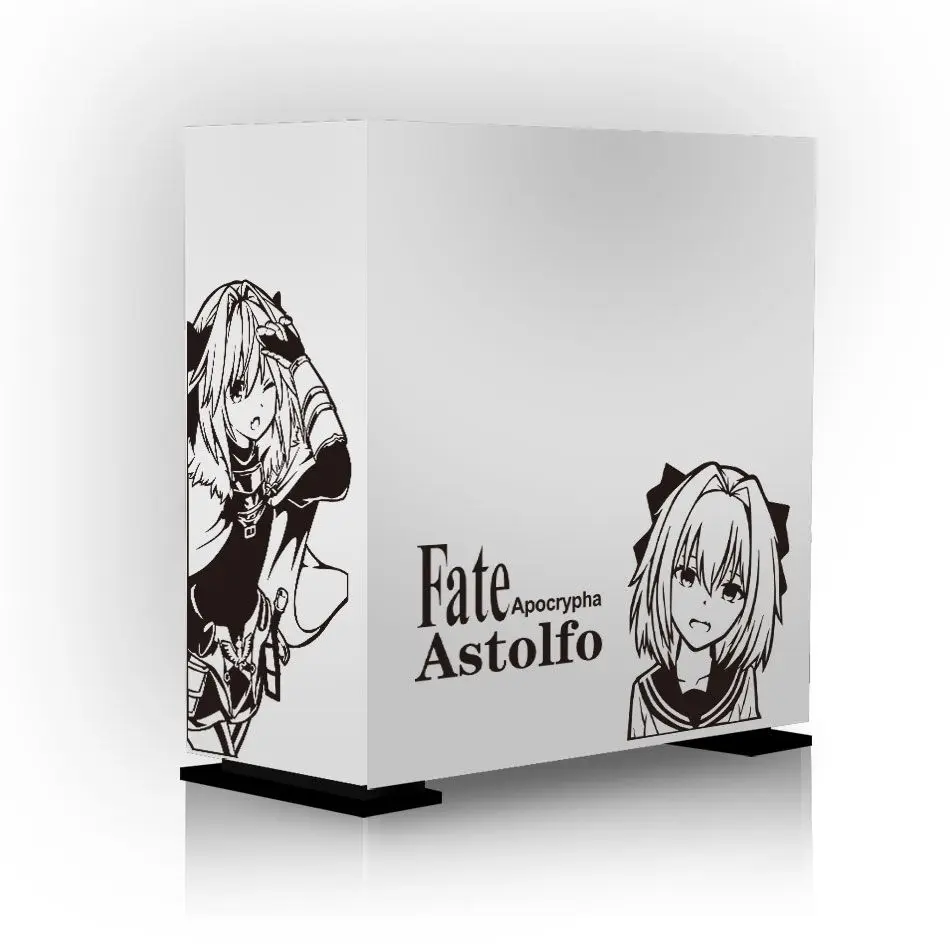 Fate Saber Joan Astolfo PC Fall Aufkleber Anime Aufkleber für ATX Computer Host Dekorative Wasserdicht Abnehmbare Aushöhlen Aufkleber