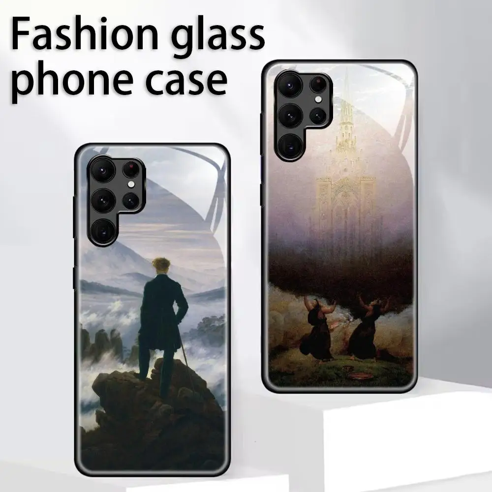 Caspar David Friedrich Phone Case For Samsung S26 S25 S24 S23 S22 S21 Plus Ultra FE Glass soft Case