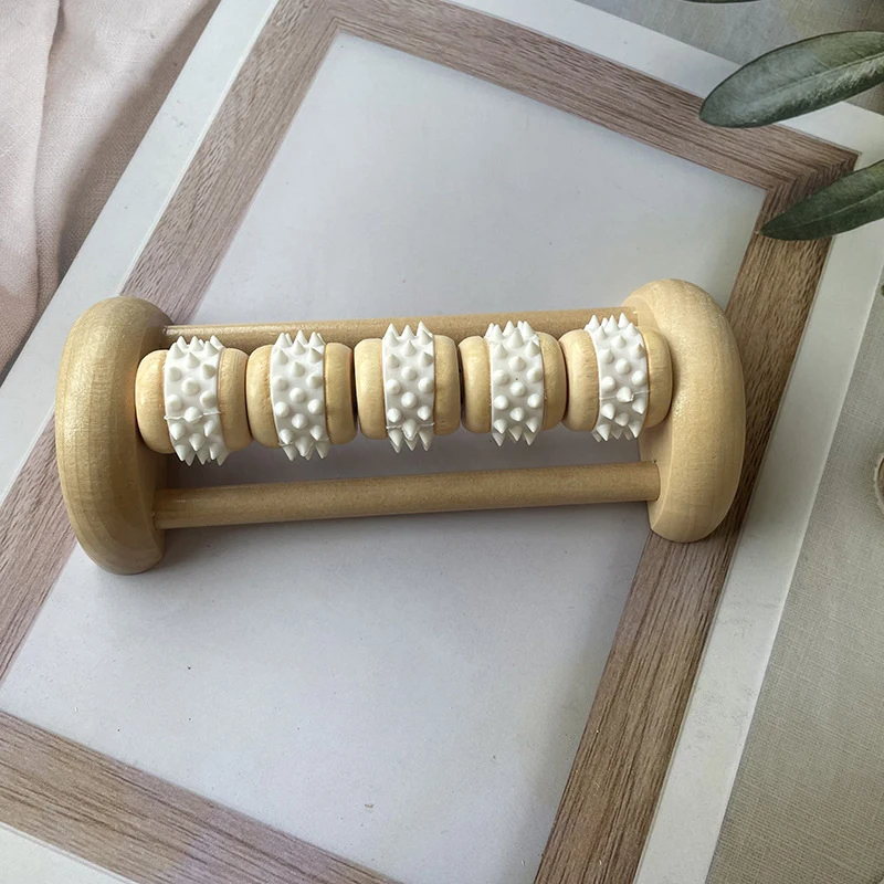 Houten Voet Massager Roller Voet Shiatsu Reflexologie Massageapparaat Voor Voetbeen Terug Plantaire Fasciitis Pijnverlichting Spier Ontspannen