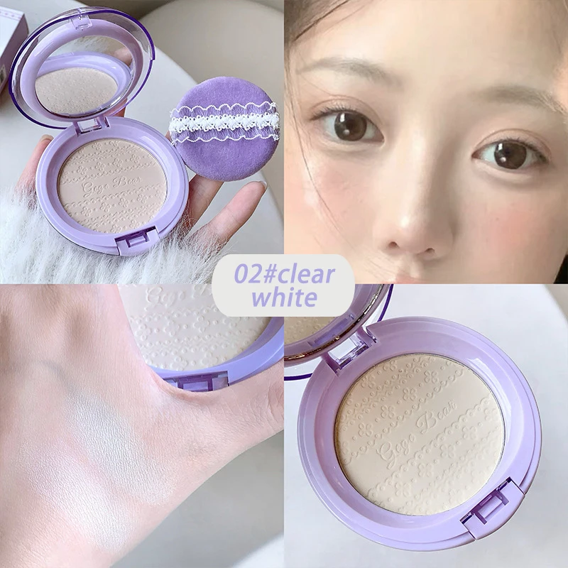Description Picture 6 of itemPurple Translucent Setting Powder Makeup Waterproof Oil Control Natural Matte Clear White Loose Face Pressed Powder Makeup Girls