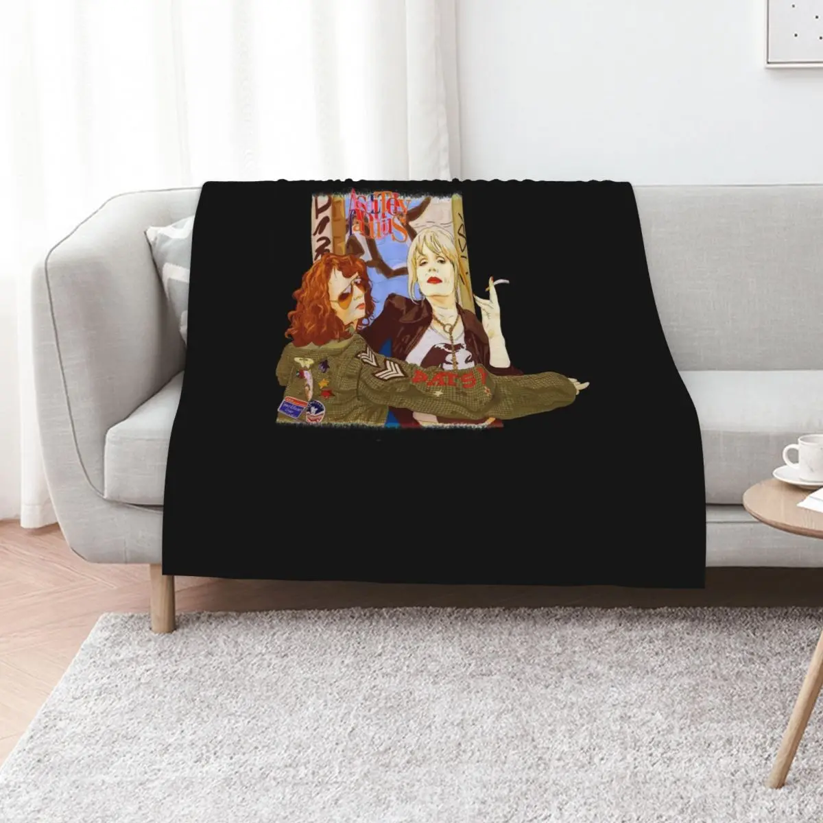 Funny Gift Absolutely Fabulous Edina And Patsy Throw Blanket Giant Sofa Comforter Stuffeds Thermal Nap Blankets