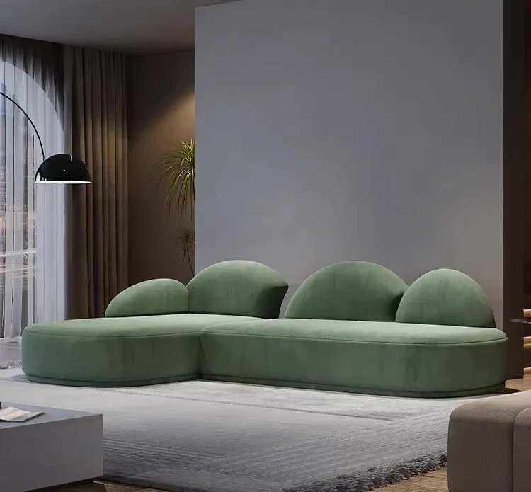 Modern living room matte technology cloth creative special-shaped sofa