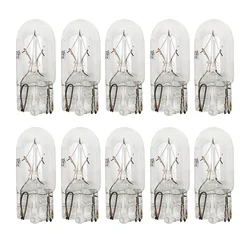 10Pcs 12v 5w /3W Car T10 Halogen W5W 194 158 Wedges Auto Lamp Warm White Bulbs Instrument Light Reading Lights Clearance Lamp