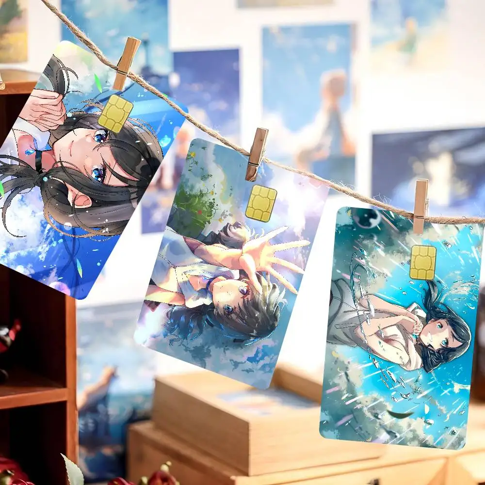 H-HINA AMANO Game Film Cover Sticker Case for Small Chip Credit Debit Card Front Side