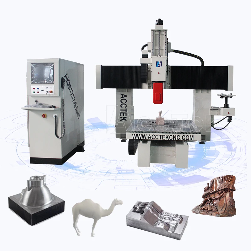 High Precision 5 Axis CNC Router ATC 3d 4d 5d Model CNC Engraving Machine 4x4 CNC Milling Machine 1212