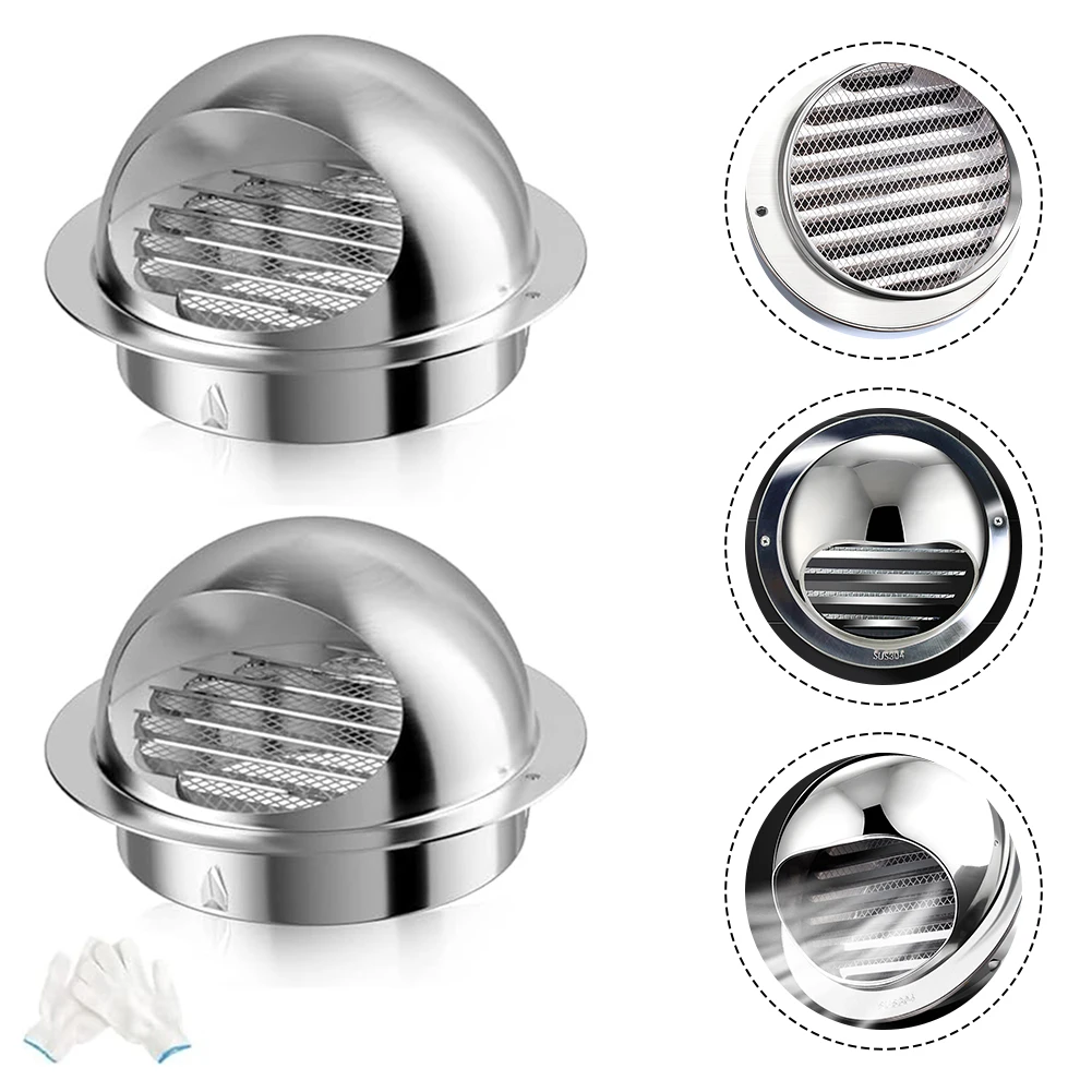 External Air Vent Extractor Fan Cover For Indoor Air Quality 304 Stainless Steel Construction Easy Installation