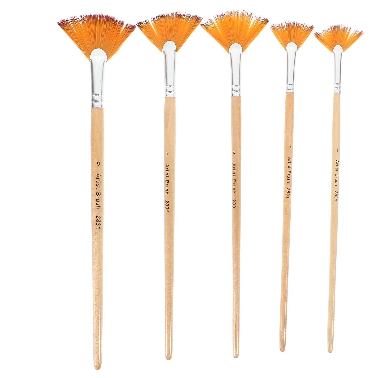 

5pcs Nylon Paint Brushes For Stencils Watercolor Acrylic Painting Ergonomic Comfortable Grip Wear-Resistant Portable Artist