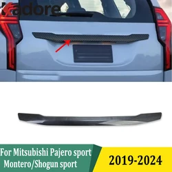 For Mitsubishi Pajero sport /Montero sport /Shogun sport 2019-2024 Rear Trunk Lid Bumper Trim Protector Sill Strip Accessories