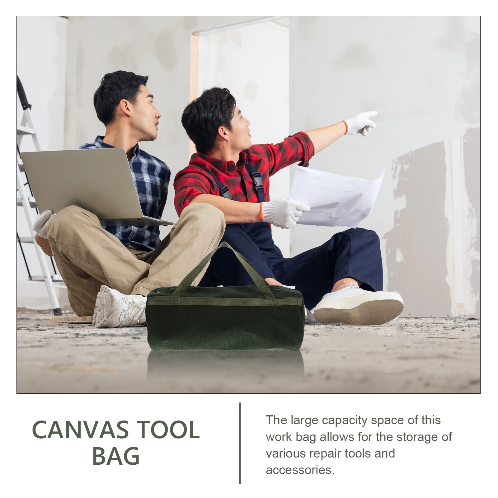 

Многофункциональная сумка для инструментов для авторемонта, холщовая сумка большой емкости, прочная, легкая, водонепроницаемая, для ремонта бытовой техники