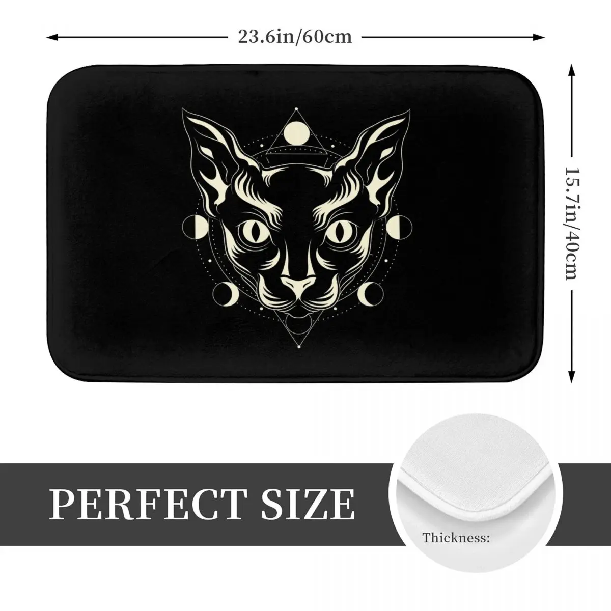 Pagan Egyptian Sphynx Cat Anti-slip Doormat Floor Mat Absorbent Mat Carpet Rug for Kitchen Entrance Home Living room Footpad Mat