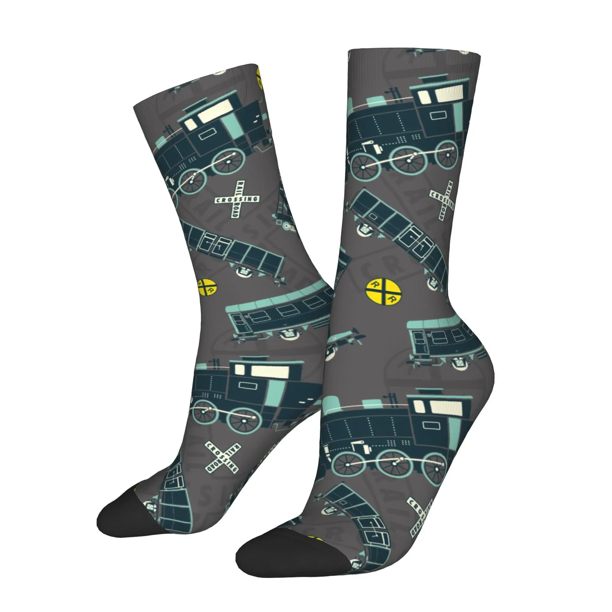 

Train Locomotive Sock Printed Man Polyester