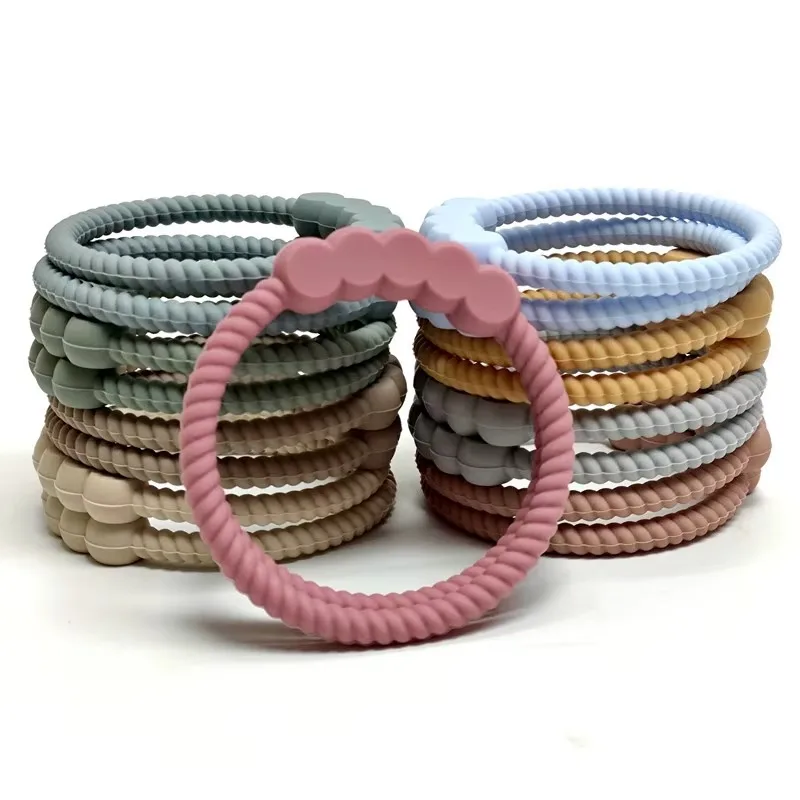 

1/3/9 шт., кольцо, силиконовые игрушки для прорезывания зубов, мультяшные детские прорезыватели, пищевой силикон, подходит для ежедневных игр для прорезывания зубов