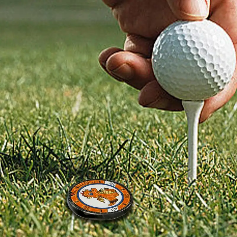 Golf Marker Hat Clip Zinc Alloy Ball Marker With Hat Clip Design Putting Training Supplies Multifunctional Golf Accessories With