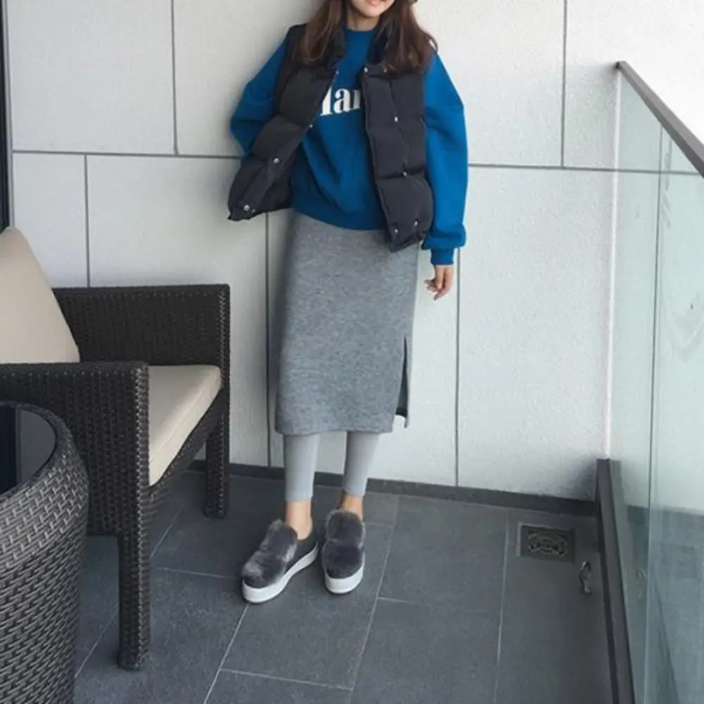 

Cusual Autumn Winter Women Leggings Thickened Slim Fit Long Pants Warm Fleece Pants