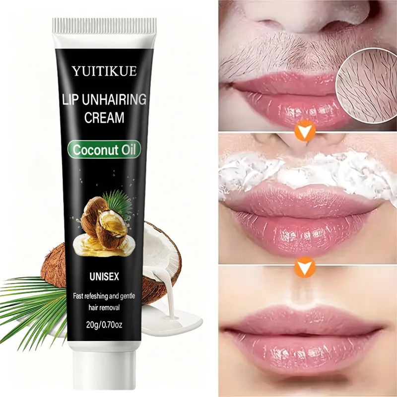 20g Mild Facial Depilatory Paste Gentle Skin Calming Formula Smooth Upper Lip Area Portable Daily Face Grooming For All Genders