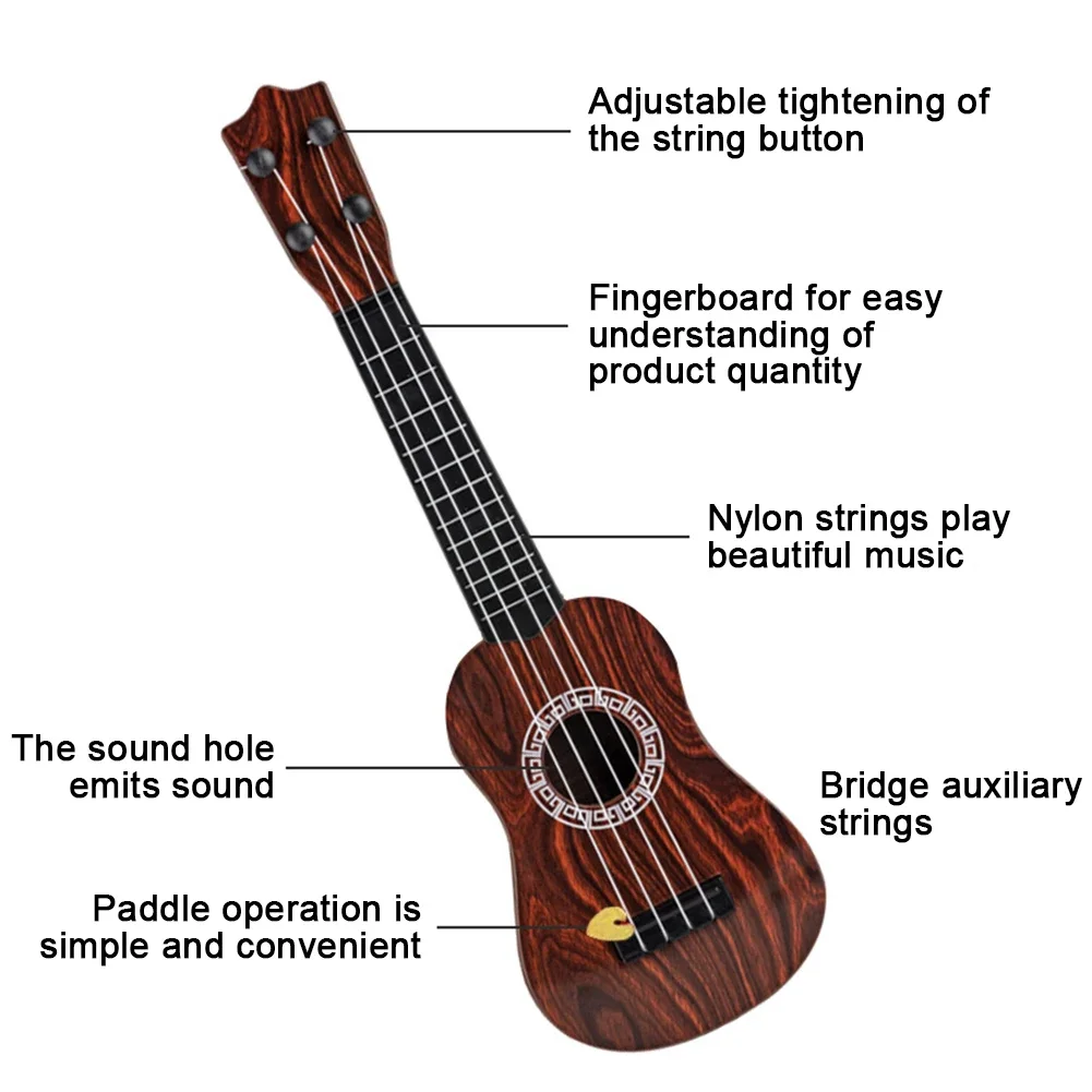 41/25cm Children Ukulele Guitar Toy Can Be Used To Play Elementary Instruments With Paddles Simulating Music Toys Holiday Gifts