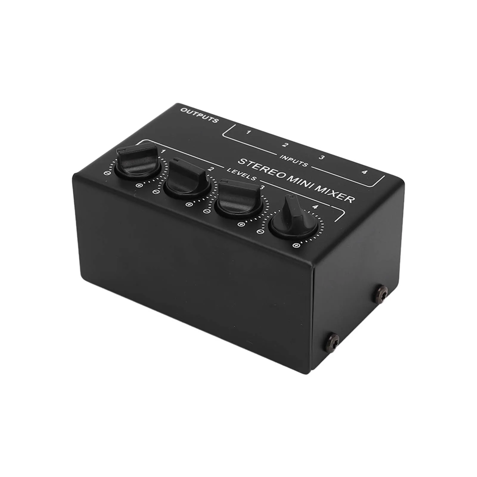 4 Channel Passive Stereo Mixer Audio Mixing Equipment With 100k Ohm Potentiometers Iron Body For Home Desktop DJ Use view 6