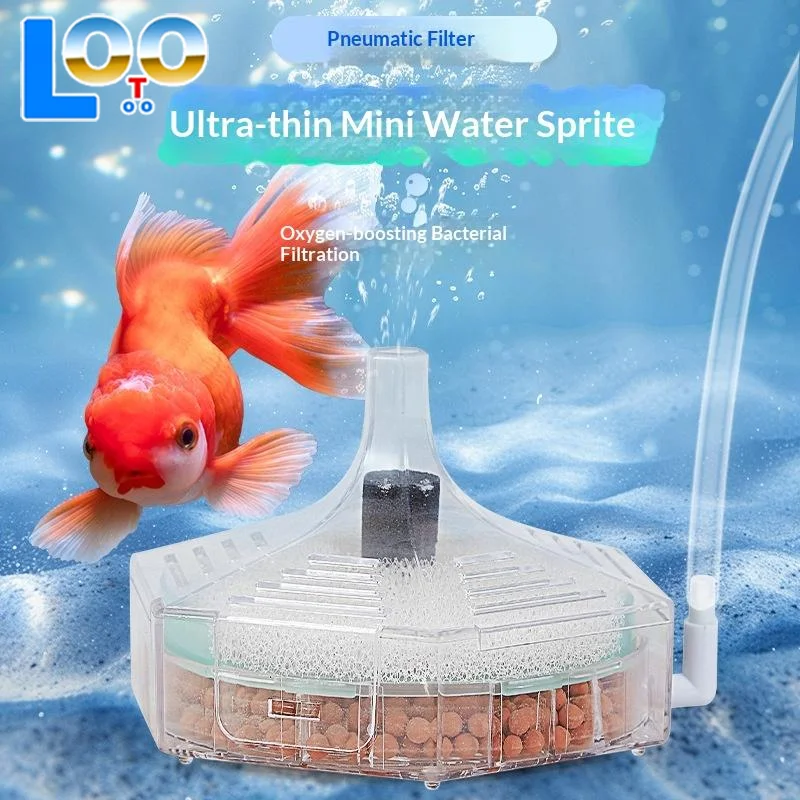 Transparent Aquarium Sponge Filter Corner Design Air-Powered Biochemical Filtration Waste Suction Tool For Small Fish Tanks