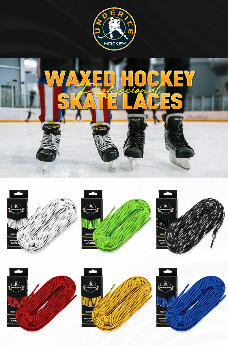 UICE Eishockey-Schnürsenkel 84-120 Zoll Hockey-Zubehör Doppelschichtige Geflochtene Hockey-Schnürsenkel Eishockey-Ausrüstung – Detail 2