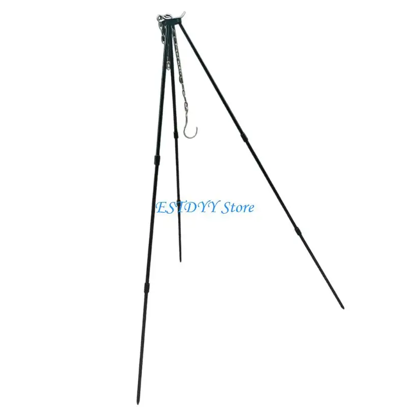 G6DE Multipurpose Outdoor Hanging Cooking Pot Bonfires Small Boiling Pot Tableware For Campfire And Backpacking Trip