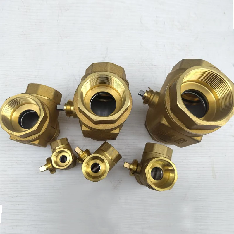 3 way T-Type brass motorized ball valve's body from DN15(1/2