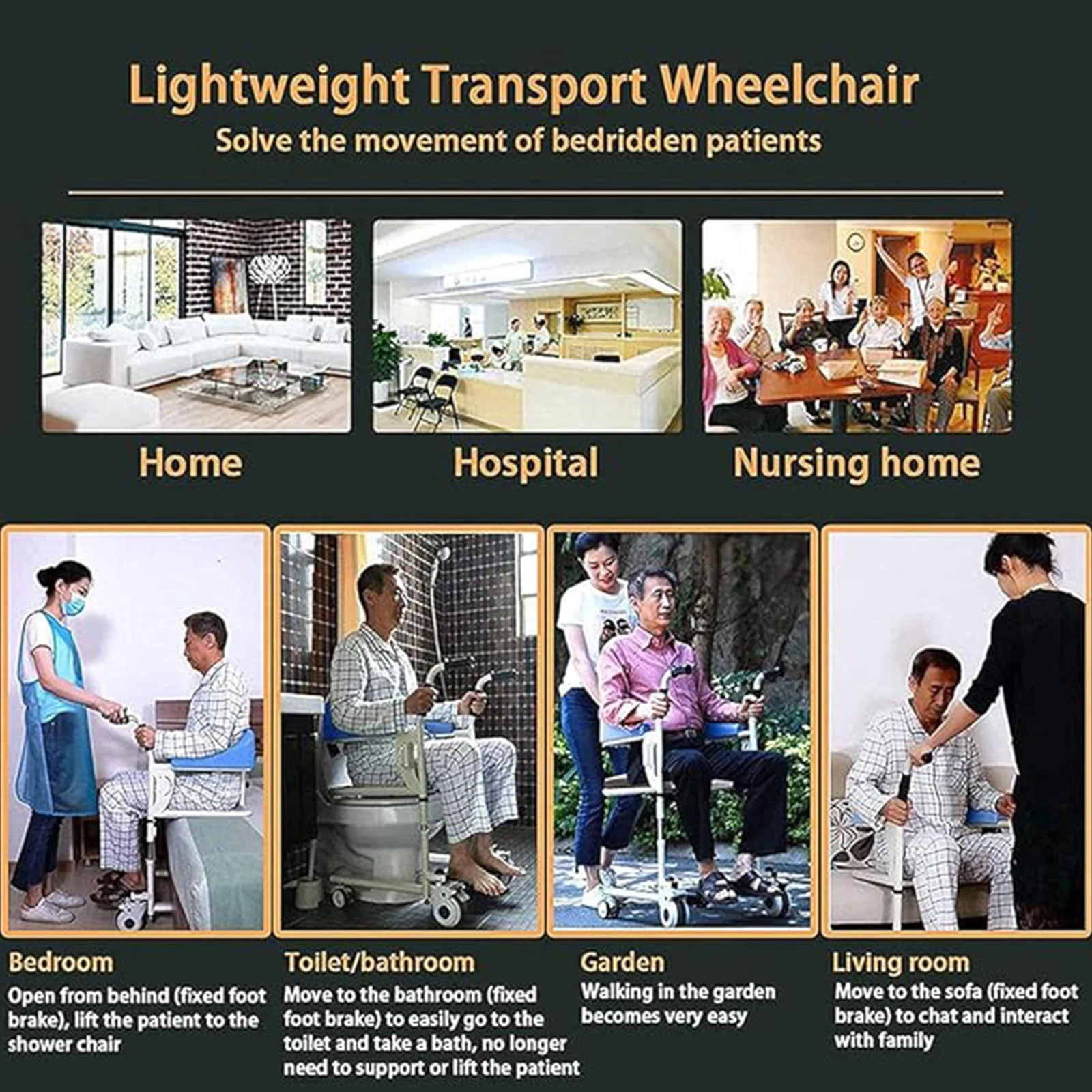 Patient Lifts Bathroom Wheelchairs Patient Transfer Chair Multifunctional Patient Shower Wheelchair Maternity Care Seated Lift f