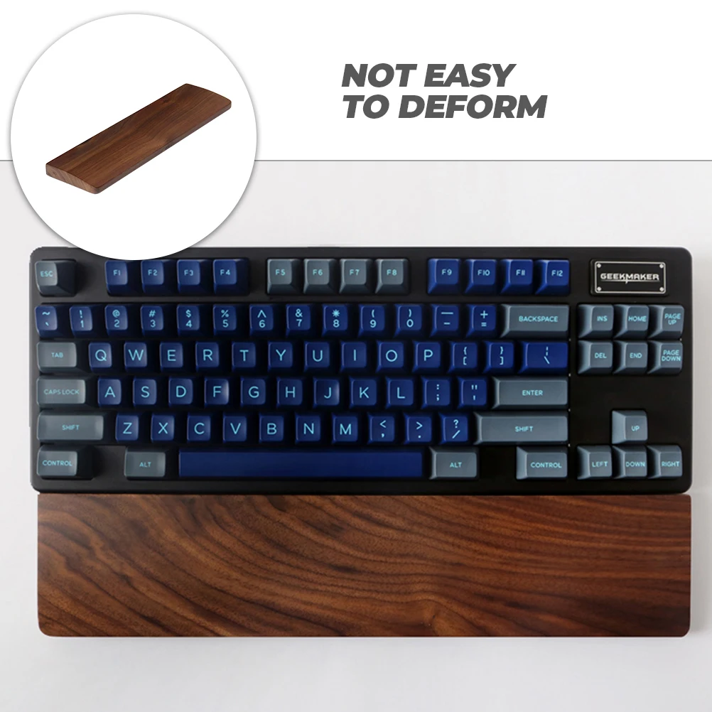 

Walnut Wood Keyboard Wrist Hand Rest Ergonomic Comfortable Support for Typing Long Time Use Natural Wood Texture