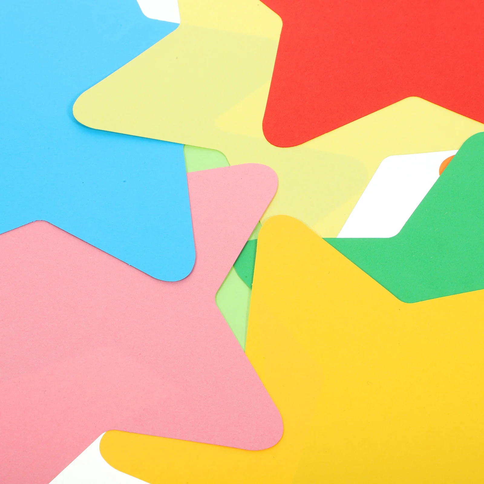 

90pcs Colorful Paper Star Decor Pentagram Shaped Scissor-Cut Kids Reward Classroom Diy Craft School Supplies Stationery Labels