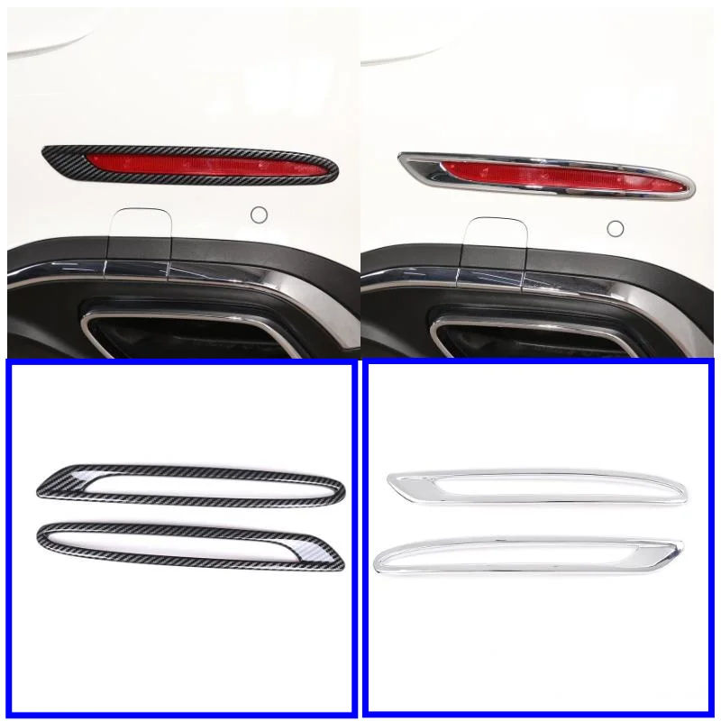 

ABS Carbon Fiber Rear Bumper Fog Light Frame Decorate Trim For Mercedes Benz C Class Sport W206 2022-23 Modified Car Accessories