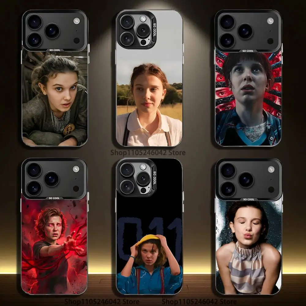 

M-Millie B-Brown Phone Case For iPhone 17,16,15,14,13,12,11,Pro,XS,Max,Plus,Mini,SE4,E Black Matte Shockproof Cover