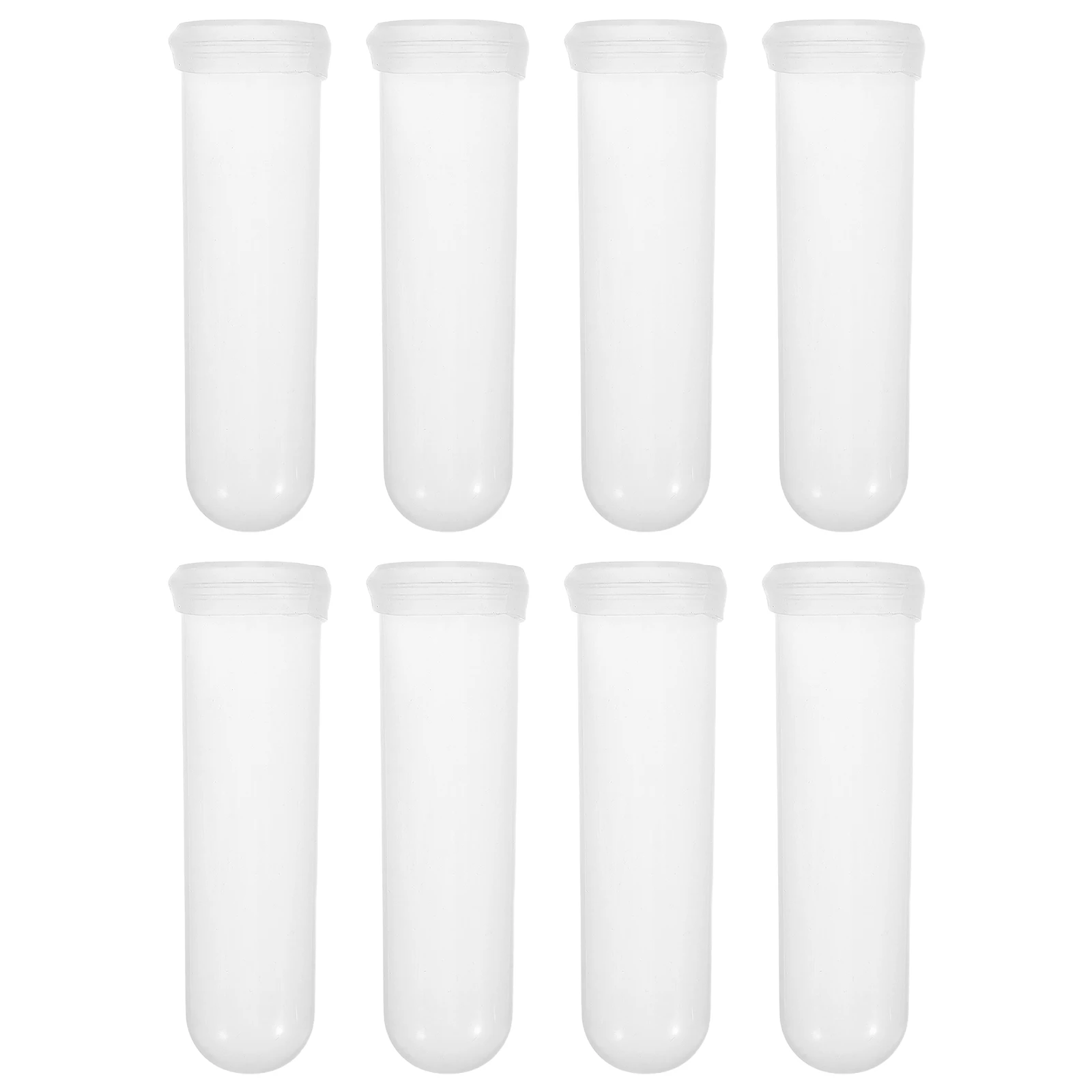 8 Pcs Flower Preservation Tube Floral Tubes Holder Decorative Test Vase Transparent Plastic Stem