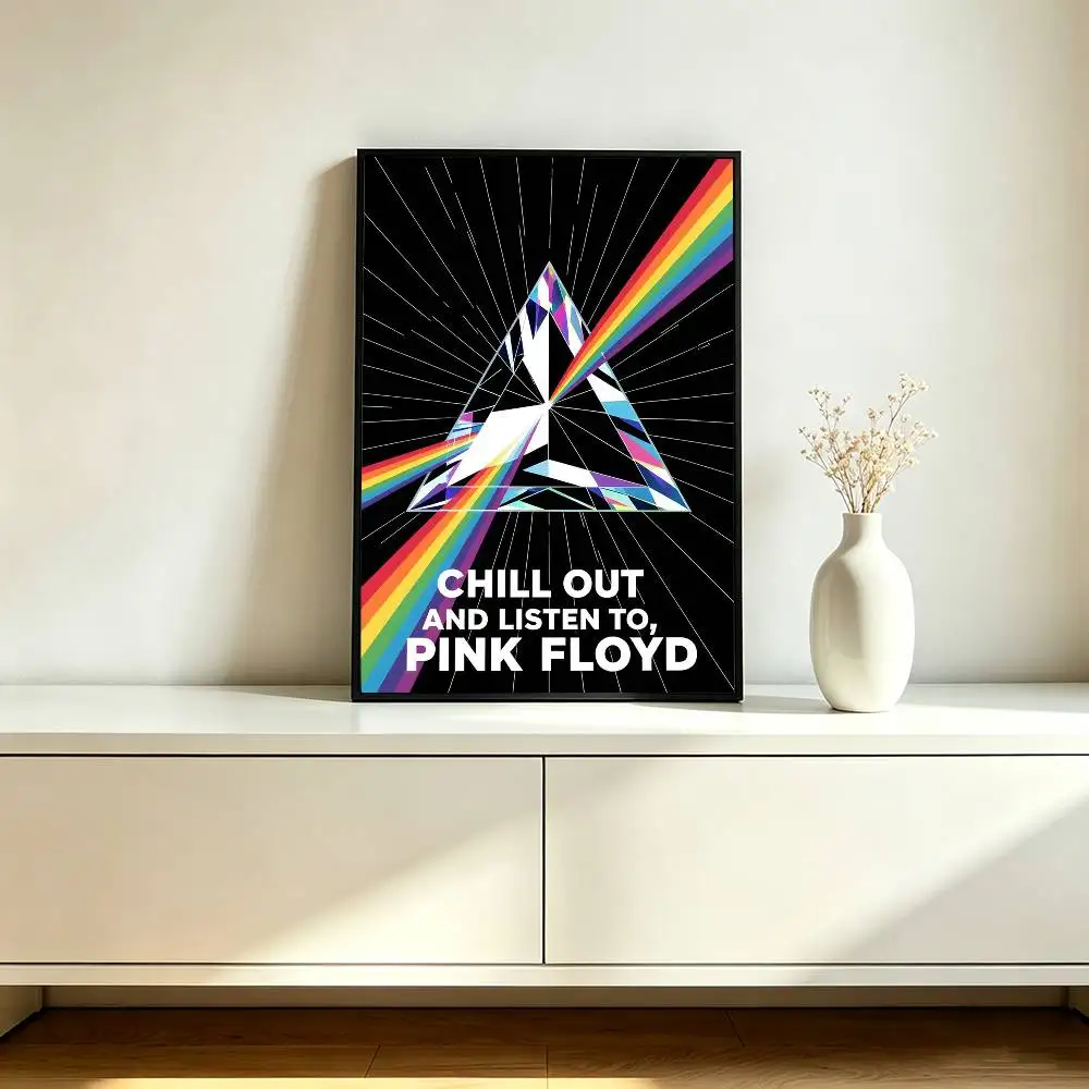 Rock Band P-Pink Floyd  Poster Waterproof Wall Art Sticker For Bar Living Room Vintage Decor High Quality Print Gift