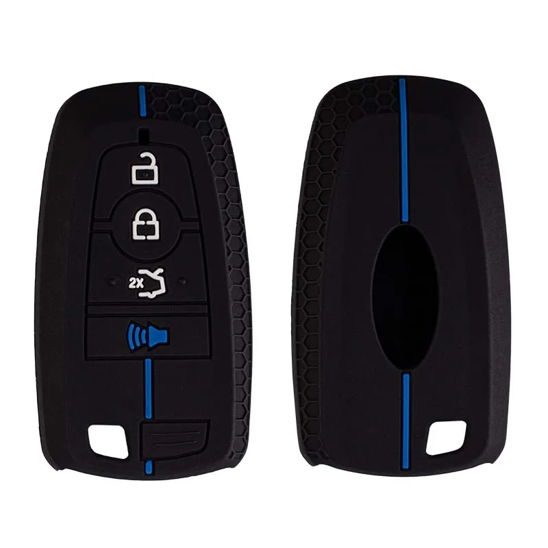Soft Silicone Key Case Fob Cover For Ford Edge Explorer Expedition Fusion Mondeo Mustang F150