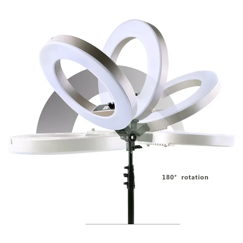 Горячая Распродажа, 18-дюймовый регулируемый кольцевой светильник 55 Вт, 480 светодиодов, кольцевой светильник для камеры 5500K, макрокольцевой светильник CY R50L для макияжа, фотосъемки