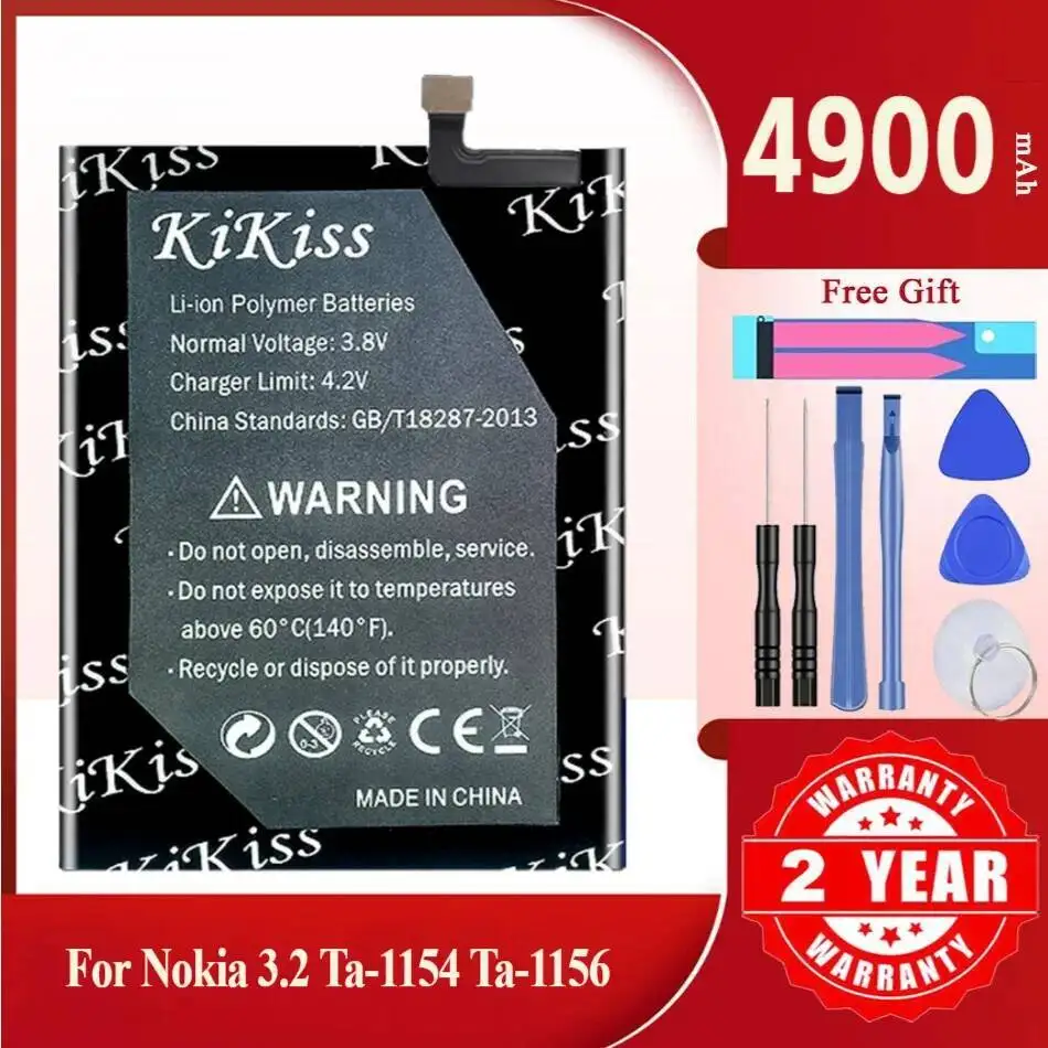 

4900Mah Kikiss Battery WT240 For Nokia 3.2 TA-1154 TA-1156