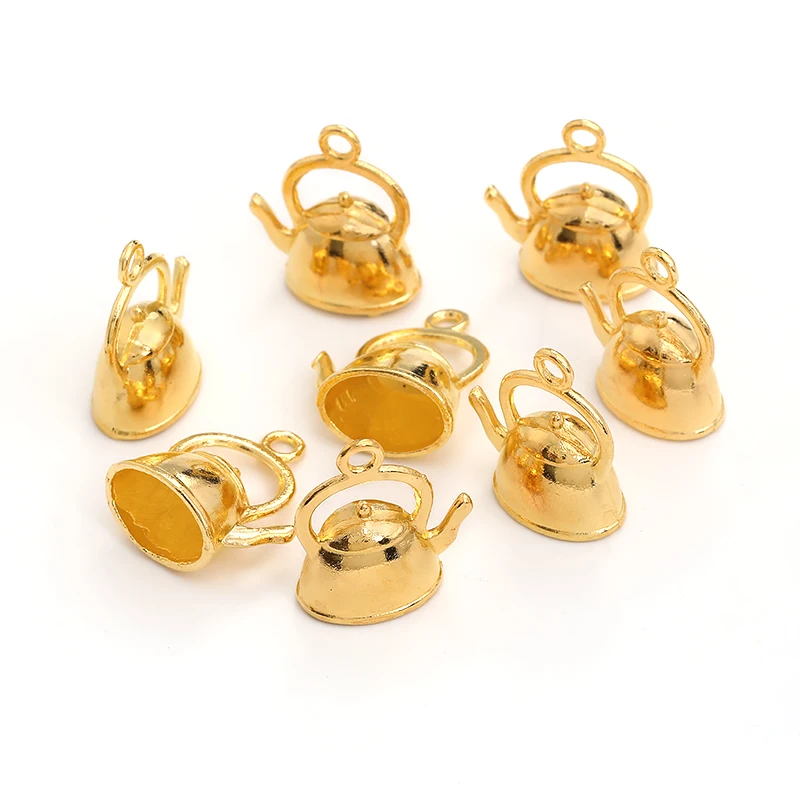 High quality fashion 15 pcs alloy 3D teapot kettle charms fit DIY hand made necklace earrings bracelet charms Jewelry Making