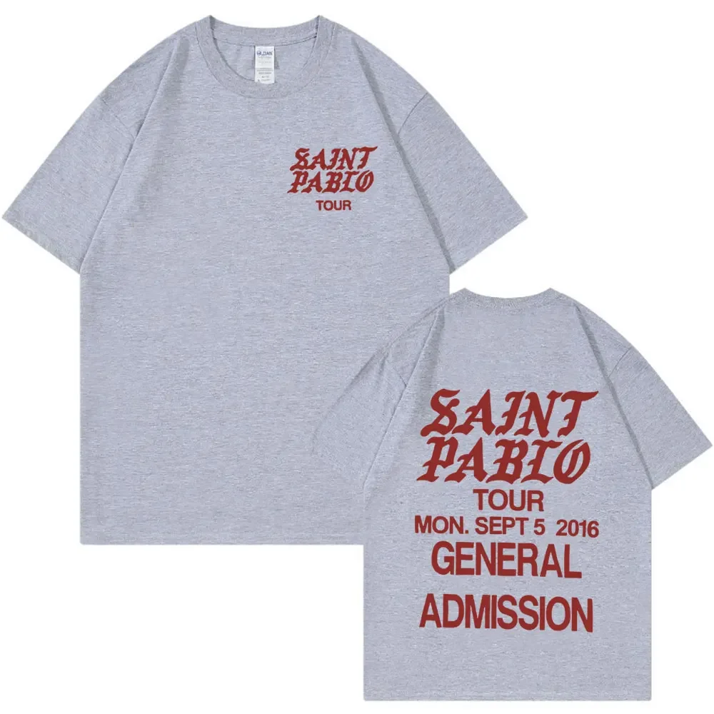 Rapper Kanye West The Same Kind T Shirt Saint Pablo Tour Letters Print T Shirt Men Women Hip Hop Vintage Short Sleeve T-shirts