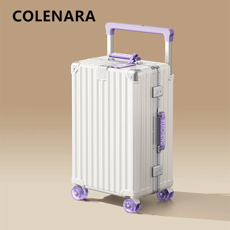 COLENARA Women's Suitcase Aluminum Frame Boarding Box 20