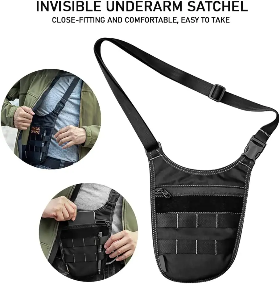 

Ultra-Thin Crossbody Canvas Lightweight Anti-Theft Chest Bag for Men, Travel Outdoor Shoulder Bag for Keys, Wallet, Documents