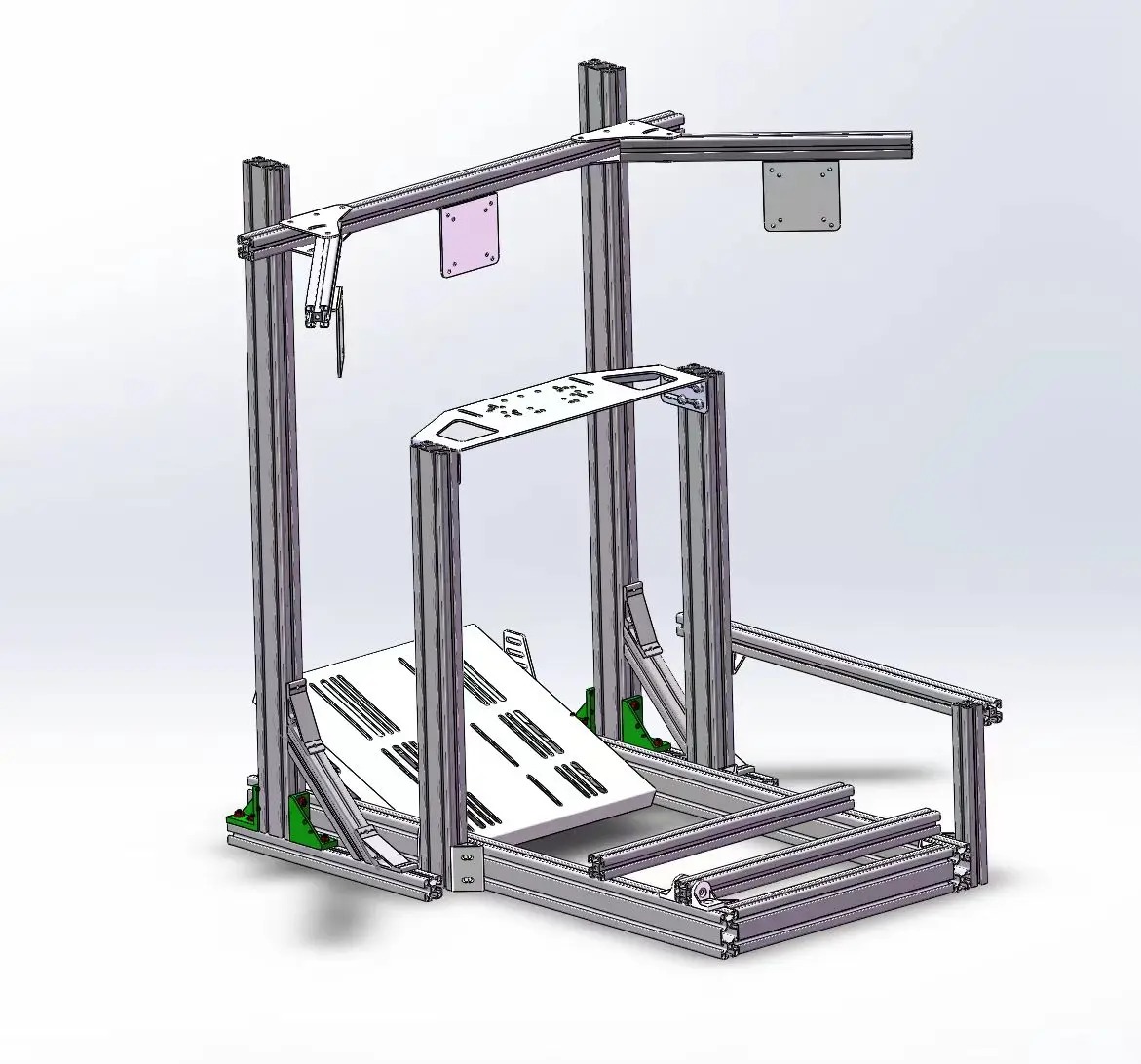 Basic Sim Racing Cockpits Rig Single Triple Monitor Stand for Primary Training Aluminum Extrusion Profiles T5 Industrial