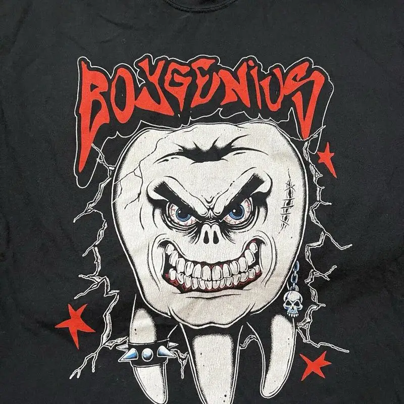 تي شيرت Boygenius Band Evil Tooth أسود من القطن للبالغين S 5Xl Mc612 #1
