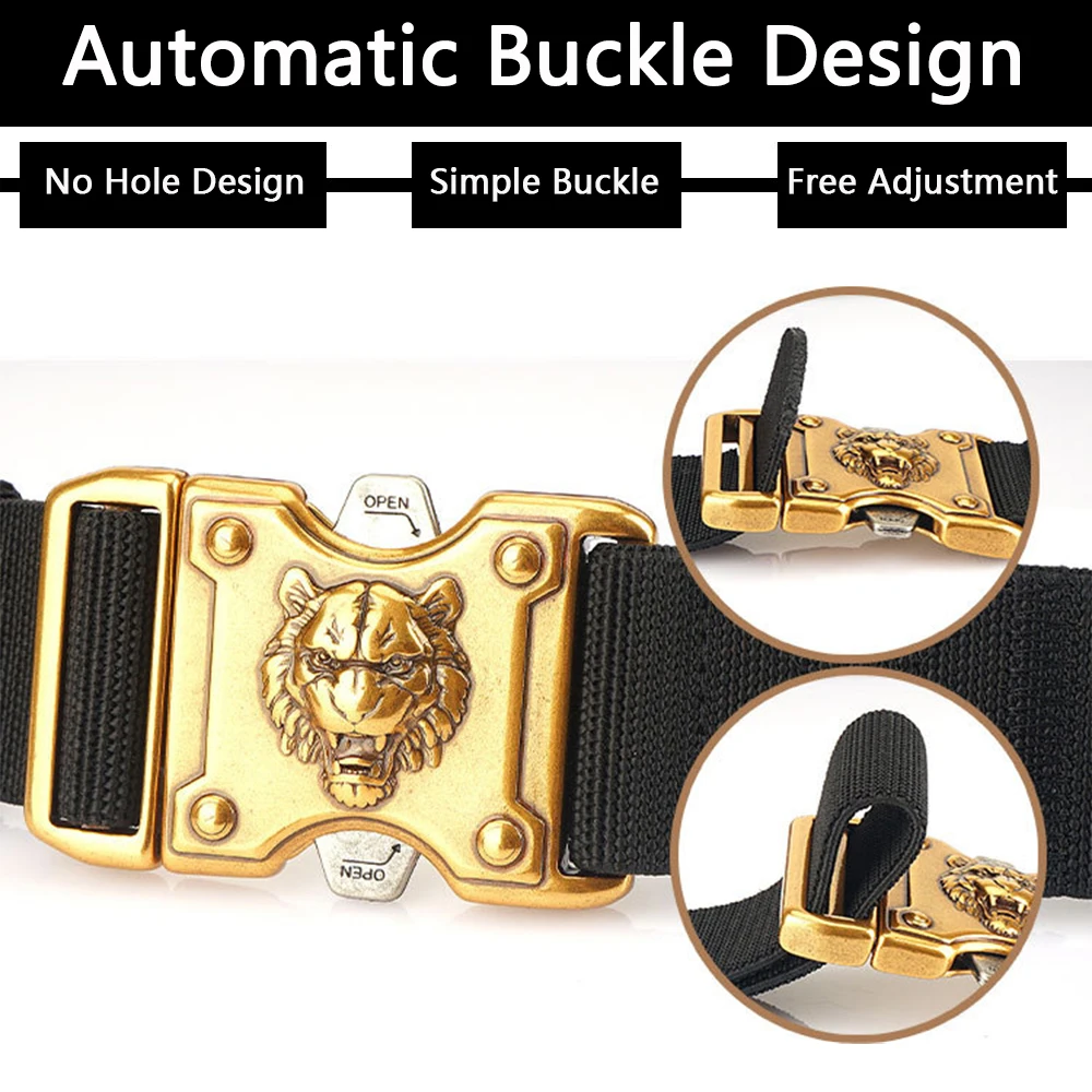 TUSBottles-Ceinture DulBelt artificiel astique en Nylon pour Homme, Ceinture de Travail de Luxe en Plein Air, Randonnée, Loisirs Masculins, Structure Rapide en Métal