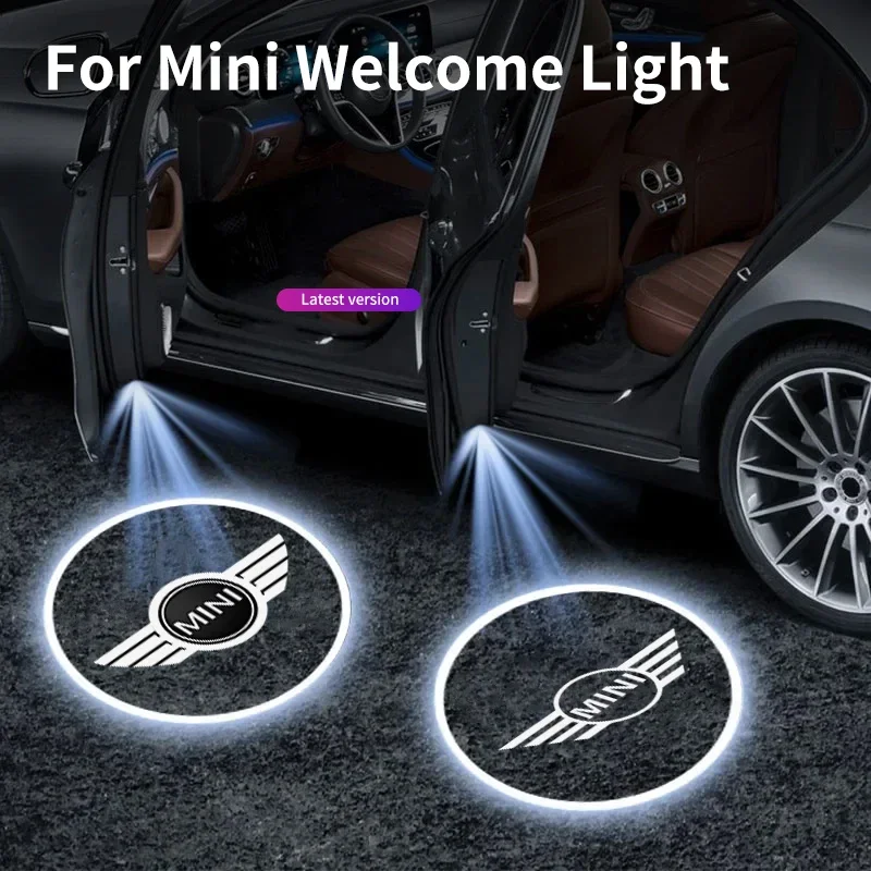 2pcs Car Door Welcome Lights LED Car Logo Laser Projector Lamps For MINI Cooper One JCW R56 Countryman Paceman Clubman R58 R59 R