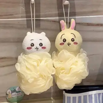 치카와 봉제 인형 목욕 공, 만화 귀여운 우사기 목욕 버블 볼, 걸이식 타입, 슈퍼 소프트 버블 네트 목욕 타올, 목욕 유물