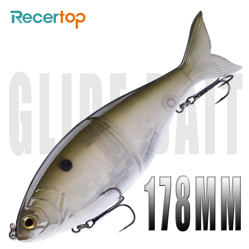 Recertop 178MM 82G Sinking Single Joined Slider Fishing Lures Pike Bass Fish Tackle Swimbait Shad Glide Bait